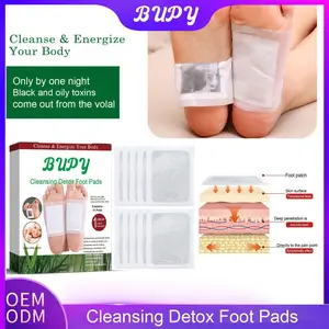 BUPY Natural Bamboo Vinegar & Wormwood Foot Patches |   Detox & Moisture Relief, Relax Tired Feet, Improve Sleep Healthcare Therapeutic