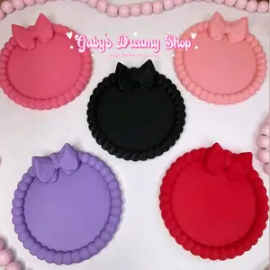 1 Piece Bow Desk Coaster 3D Printed, Desk Decor, Office Decor, Coaster