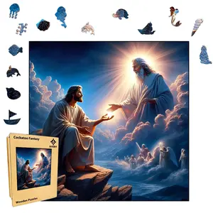 Jesus Puzzles for Adults 1000 Pieces, Figure of Jesus Walks on Water on Beautiful Sunset, Impossible 1000 Piece Jigsaw Puzzles for Home Wall Decor, 19.5 x 27.5 Inch christmas