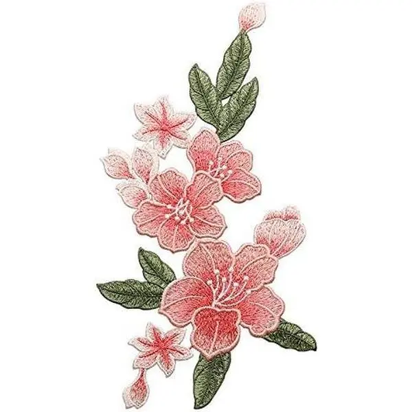 Sew on Lily Floral Patches, Embroidered Flower Appliques for DIY Clothing, Jackets, Jeans, Backpacks, Hats, Arts Craft Sew Making ( Lily)