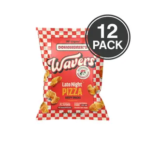 WAVERS by Doughbrik's Snacks, Late Night Pizza Flavor 0.5 oz Bags, Crispy Crunchy Texture Perfect Anytime Snack Made in the USA