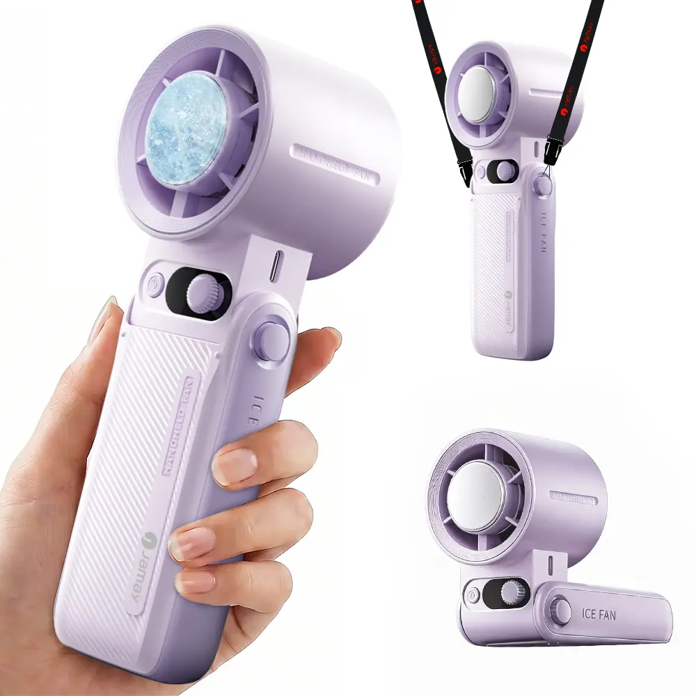 JAMAY Portable fan, Portable Handheld Turbo Fan, Handheld High Speed Fan, 199 Adjustable Levels, Up to 30 hours of use, One-Click Semiconductor Cooling, Foldable Design, Ideal for Summer Travel & Outdoor Activities, #SummerWins #DealsForYouDays