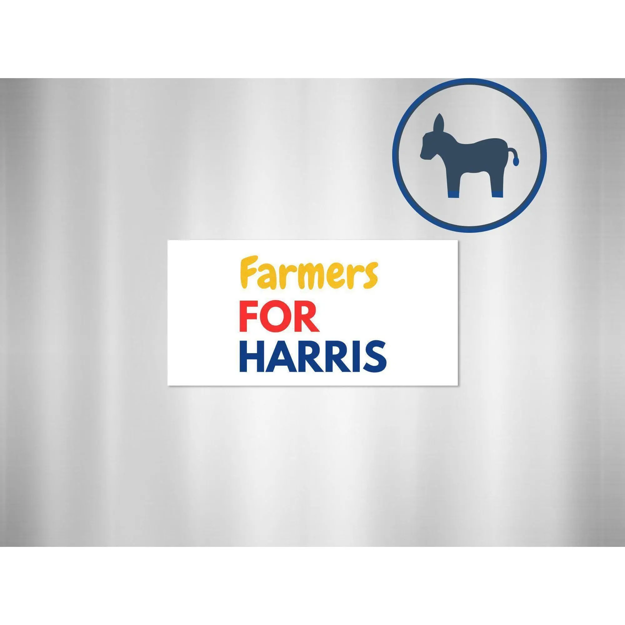 Farmers for Harris bumper sticker, political support sticker, pro Harris farmers sticker, vibrant campaign sticker, advocacy sticker