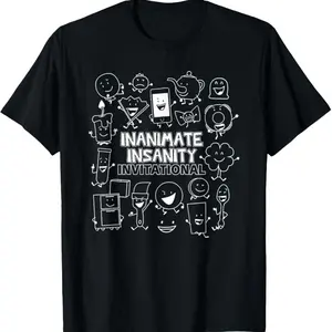 Creator Ink Inanimate Insanity Black And White T-Shirt, Unisex Cotton T-Shirt, Comfortable Classic Relaxed Fit Casual Fashion