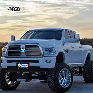 Autogem 2009-2018 RAM 1500 Black RGB LED Lighted Grille Emblem with Multicolor Lighting- Dual Control