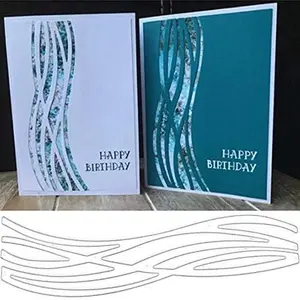 1 Pcs Wavy line Border Cutting Dies,DIY Scrapbooking Artist Metal Cutting Dies Stencils Handcraft Embossing Die Stencil for DIY Scrapbooking Album Card Decorative