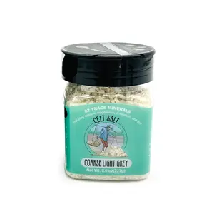 Celtic Sea Salt- 8 oz Shaker of Coarse Light Grey, organic, 82 minerals, Celt Salt By Nature's Pantry