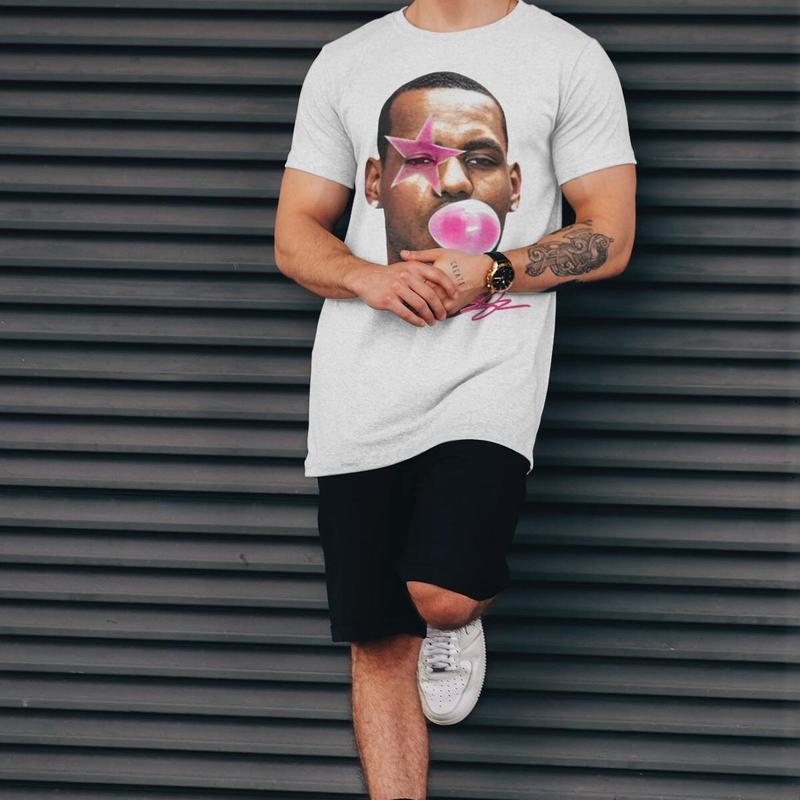 Lebron James Bubble Gum Pink Boxy Cotton Tee Shirt Boxy Shirt Opium, y2k, fashion, streetwear, unisex, men, women, cotton, crew neck, y2k streetwear  graphic  tee graphic  tee