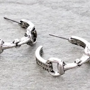 Western Horsebit Hoop Earrings