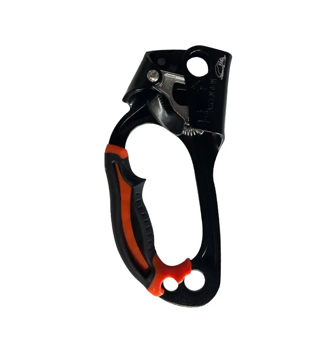 Compact Left-Hand Aluminium Ascender, 250g Lightweight Climbing Gear, UIAA-Certified Durable Harness Carabiner with Secure Grip for Outdoor Adventures & Confidence and Stability