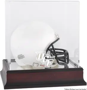 University of Central Florida Knights Mahogany Logo Mini Helmet Display Case with Mirror Back