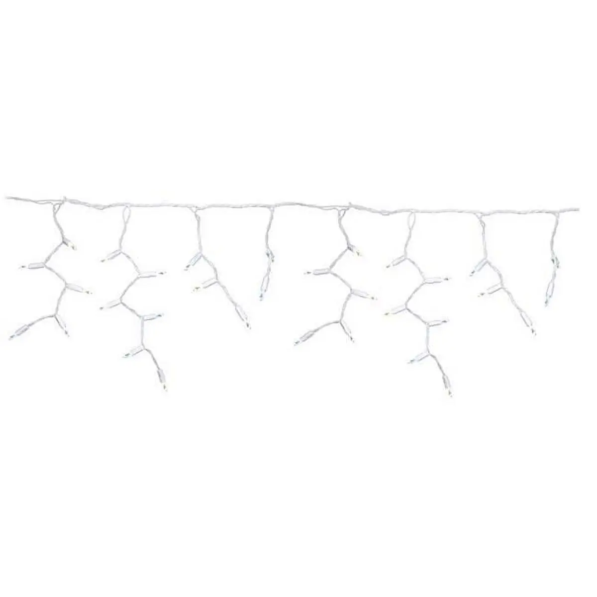 212 MAIN Platinum LED T5 Icicle Christmas Lights Plug-In Set - 9.5 ft, 100 T5 Bulbs, Pure White & Warm White, Twinkling Glow, 9.5 Feet