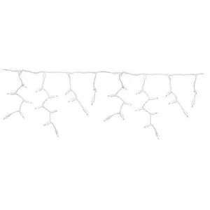 Celebrations  9.5 ft. Platinum LED T5 Icicle Christmas Lights, Pure White & Warm White - 100 Count