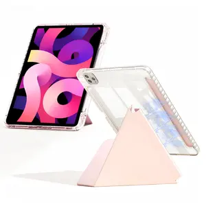 SPALLO Magnetic Detachable Case for iPad Air M4 8th 2026 with Stylus Holder, Compatible with iPad 10th/11th Generation A16 & iPad Pro M5 2025, Removable Y-Fold Stand with PC Back Cover, Auto Wake/Sleep, Multi-Angle Viewing, Foldable, Anti-Bend
