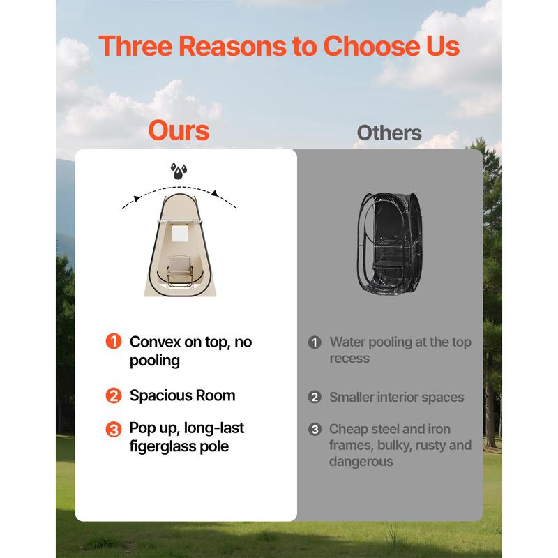 VEVOR Pop up Sports Tent,  , 47x47 in Clear Bubble Tent for 1 Person, Waterproof Outdoor Pod with Floor Mat & Top Cover, Garden Igloo Dome Tents Camping Shelter for Events Fishing Cheering