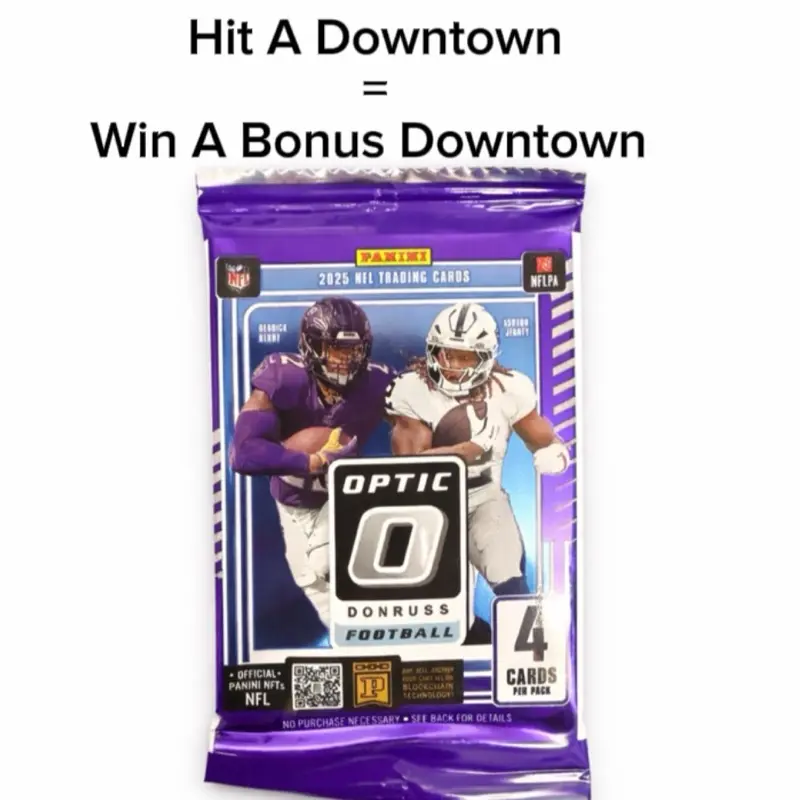 Donruss Optic Football Retail Pack - DOWNTOWN CHASE 1 Pack 4 Cards per Pack Collectible Trading Cards