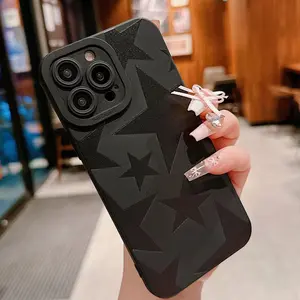 Star Pattern Phone Case, Decorative Phone Protector Cover, Phone Accessories Compatible With iPhone 7G 8G X XR XS Max 11 12 13 14 15 Plus 15 Pro Max compatible with iPhone 13