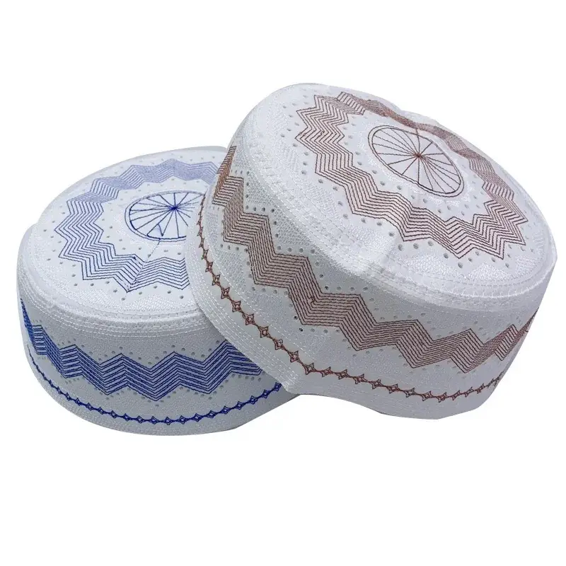 Islam Homme Hat Men's Skull Cap Ramadan Eid Cotton Embroidery Islamic Man Prayer Hat Muslim Men Clothing Jewish Kufi Hat