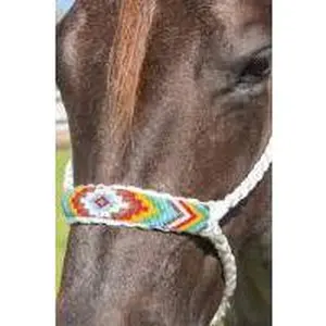 Professional Choice Cowboy Braided Halter w/ 10' Lead- HRCB -White