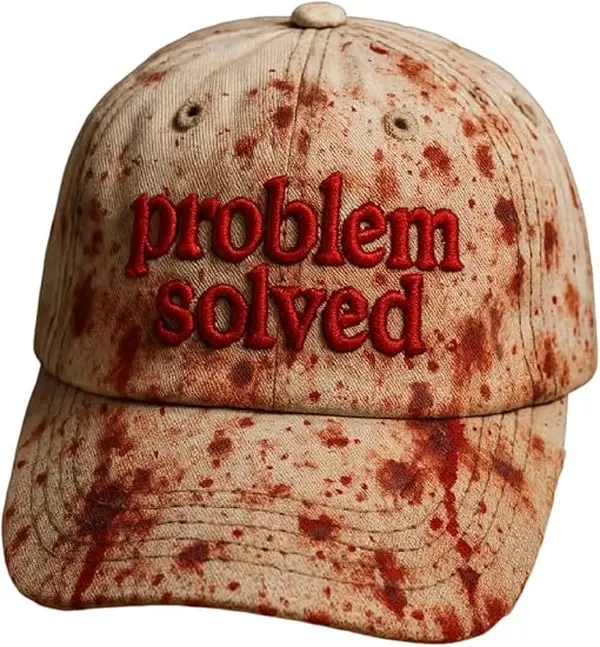 Unisex Adults' Distressed Splatter Print Dark Blood Stain Halloween Aesthetic Hat - Waterproof Hand Wash Only Casual Wear Accessory, One Size Fits Most, Ideal for Halloween Events