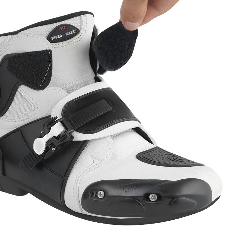 Short Motorcycle Riding Boots for Men and Women, All-Season Use, Lightweight, Non-Slip, Anti-Collision, Ankle Protection, Comfortable and Breathable Motorbike Riding Shoes Gear