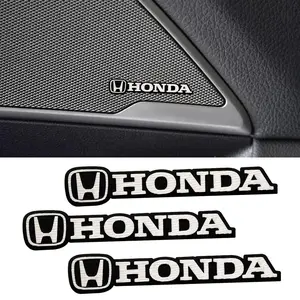 2/4/8Pcs car audio decorate 3D Aluminum Badge Emblem Sticker For Honda Civic Accord Fit City Vezel CRV HRV Odyssey Jazz Prelude Insight