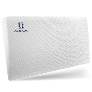 Clara Clark Baby Wedge Pillow - White Design, Soft and Supportive for Infant Sleep