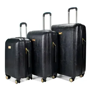 Badgley Mishka Snakeskin 3 Piece Expandable Luggage Set