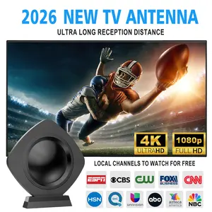 TV Antenna for Smart TV Indoor, 4K Ultra HD TV Antenna - 360° Omnidirectional,12000 Miles Long Range, High-End Design, Multi-Scene Indoor/Outdoor, Free Local Channels,Easy Setup Antenna for TV Without Cable ,Fast Shipping