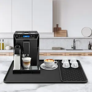 24'' x 16'' Silicone Coffee Machine Mat, Heat Resistant Non-Slip Table Pad, Kitchen Counter Protector, Kitchen Coasters, BPA-Free Drying Rack Accessory
