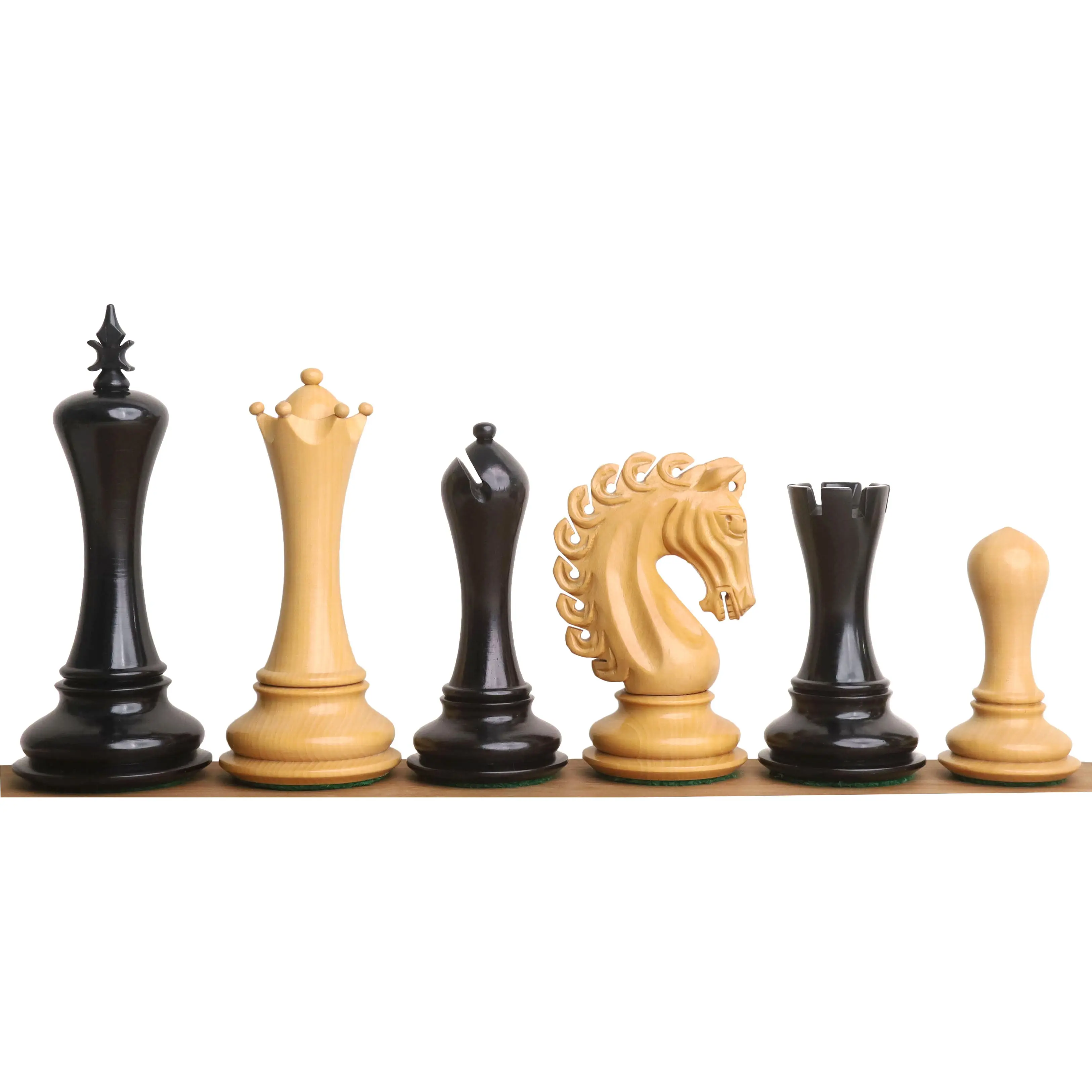 Slightly Imperfect 4.6" Avant Garde Luxury Staunton Chess Set- Chess Pieces Only-Ebony Wood- Triple Weight