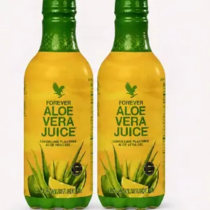 2 bottles of Forever Living  Pure aloe vera Inner Leaf Juice with lime 99.7% Aloe Content Preservative Free 33.8 fl oz Beverage for Healthy Digestion & Immune Support