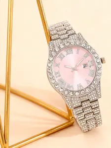 Fashionable men's and women's watches, Elegant Quartz Watch, quartz movement, round alloy case strap, suitable for daily wear, gatherings, Valentine's Day, weddings, and gifts, Quartz Analog Watch
