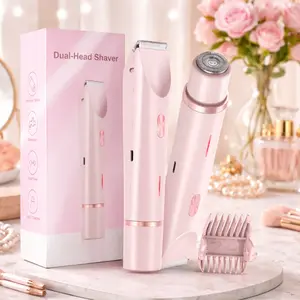 Women’s Electric Bikini Trimmer, Rechargeable 2-in-1 Hair Removal for Body & Face, Waterproof Wet & Dry Use