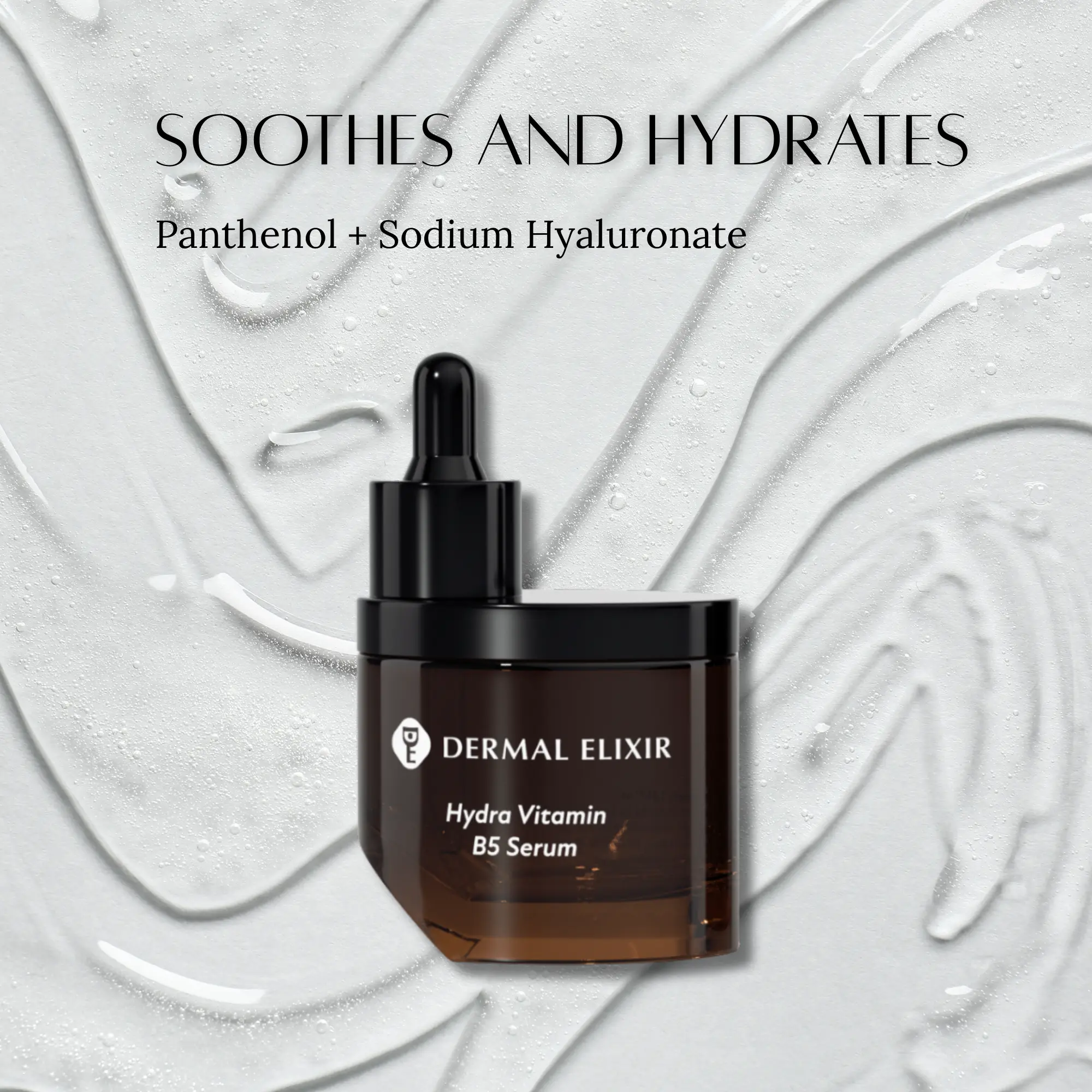 Dermal Elixir | Hydra Vitamin B5 Serum (40ml) with Hyaluronic Acid, Lightweight, Hydrate, For Sensitive Skin