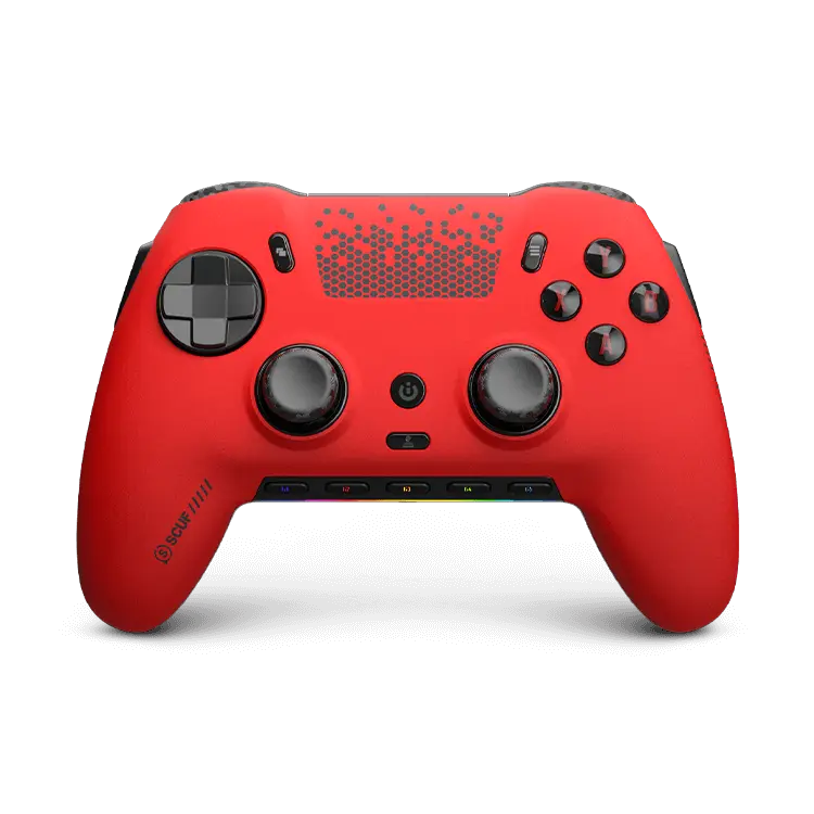 SCUF Envision Pro Wireless PC Controller - Red | Hall Effect Thumbsticks, 5 G-Keys, Slipstream Wireless, 4 Remappable Paddles