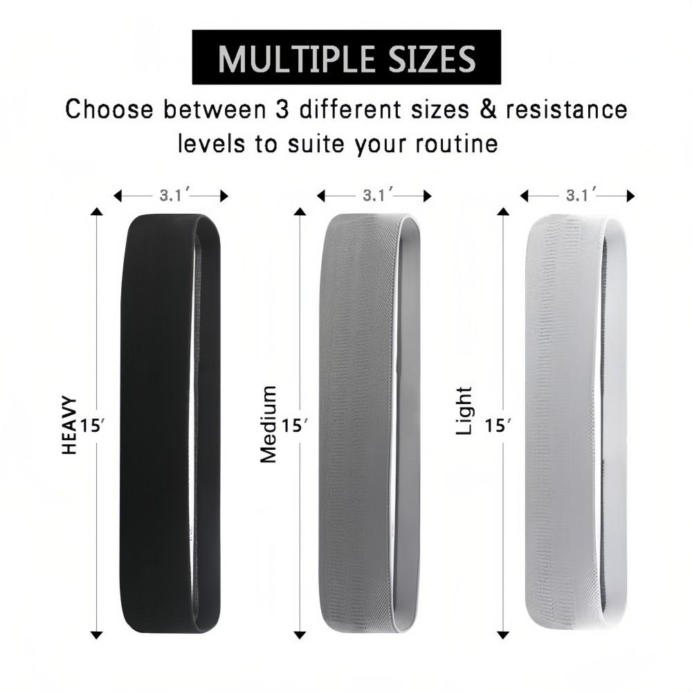 3 Pack Resistance Band Set, Pull Up Assist Bands Natural Latex Elastic Fitness Bands Resistance Band for Yoga Pilates Strength Training Home Gym Workout, Light / Medium / Heavy Hip Resistance Band