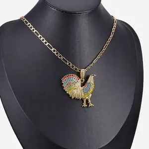 1pc Fashion Rooster Pendant Necklace, Daily/Party/Holiday Gift for Both Men and Women