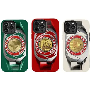 Colorful, energy-transforming phone case featuring the iconic Ranger dinosaur coin design, compatible with iPhone 17/16/15/14/13/12/11 Pro Max/Plus and Samsung Galaxy S23FE/22/23/24/25.