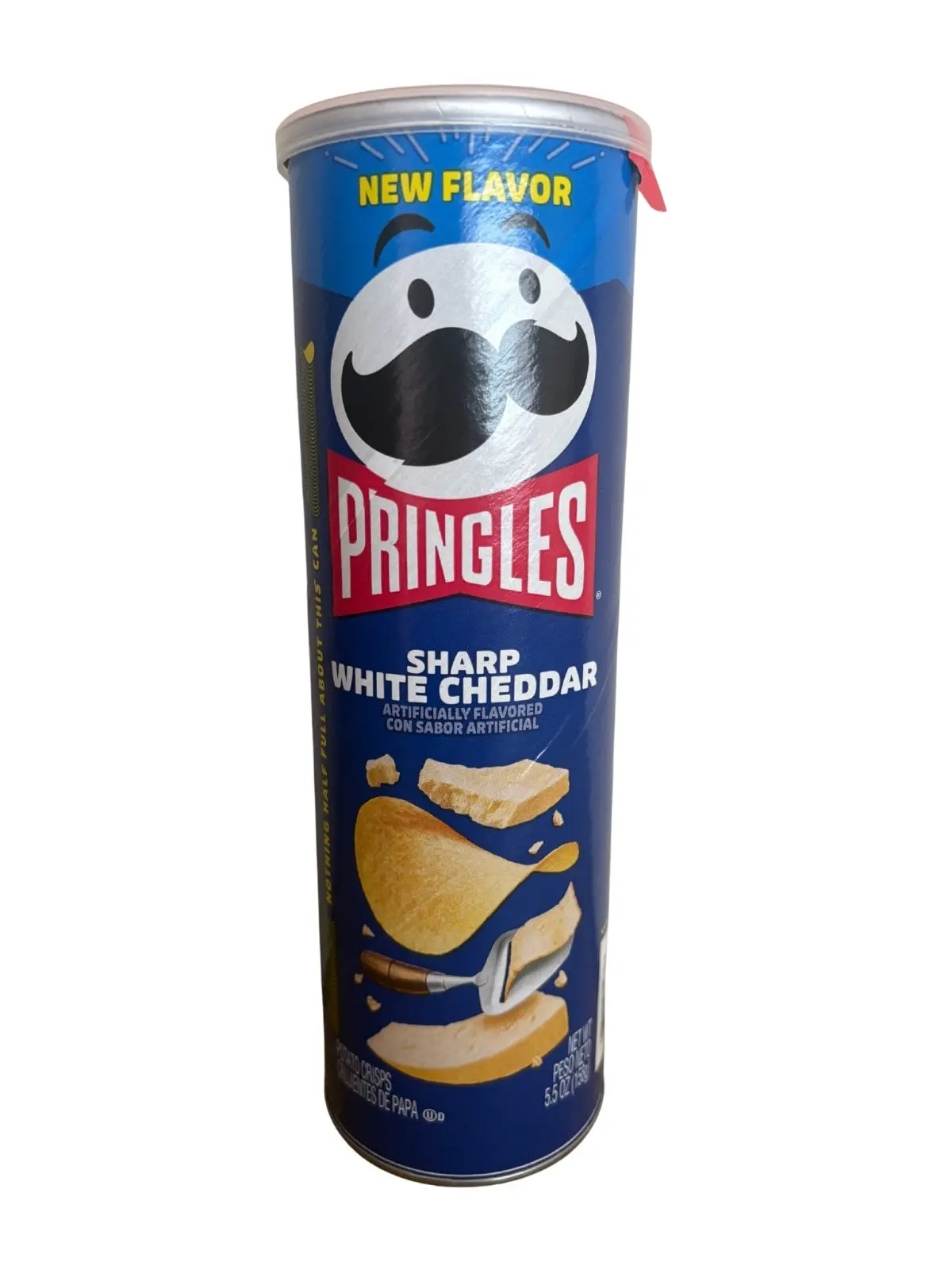 Pringles Sharp White Cheddar Potato Crisps 5.5 oz New Flavor