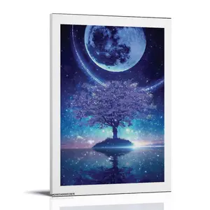 Moon-galaxy Poster Posters Music Album Cover Posters Canvas Wall Art High-Resolution Vintage Band & Artist Prints for Room