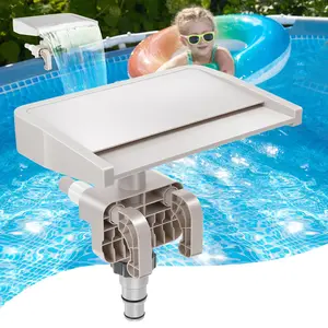 Pool Waterfall for Above Ground Pools, Swimming Pool Waterfall Fountain, Smooth Flowing Pool Waterfall for Relaxation, Fits 1.2" to 4.7" Above-Ground Pool Frames
