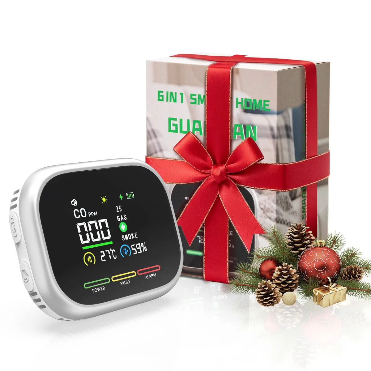Plug-in Digital Thermometer Hygrometer, Indoor Temperature Humidity Monitor for Home Kitchen Bedroom