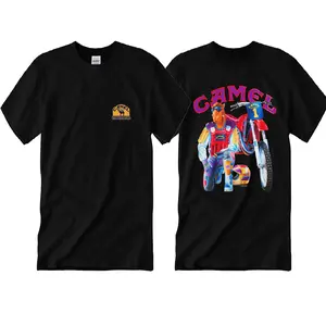 Camel Supercross Vintage 1993 Unisex Short Sleeve Black T-Shirt Cotton Fabric Men's Racing Shirt Casual Classic Top
