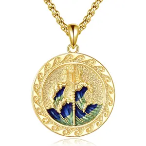 Trident Necklace 925 Sterling Silver Trident Pendant Necklace for Men Greek Greece Amulet Jewelry Gifts