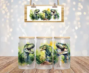 Realistic Dinosaur Wrap UV Decorative Decal Libby Cup Mug Decoration - NO CUP