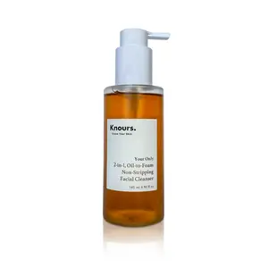 Knours Your Only Oil to Foam Facial Cleanser - 2-in-1 Non-Stripping Formula with Chamomile & Honey - Lightweight & Gentle - Korean Skincare - 145ml