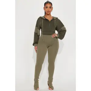 Off The Stage Hoodie Jumpsuit - Olive Off The Stage Hoodie Jumpsuit - Olive