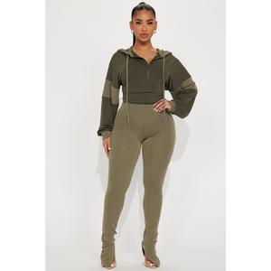 Off The Stage Hoodie Jumpsuit - Olive
