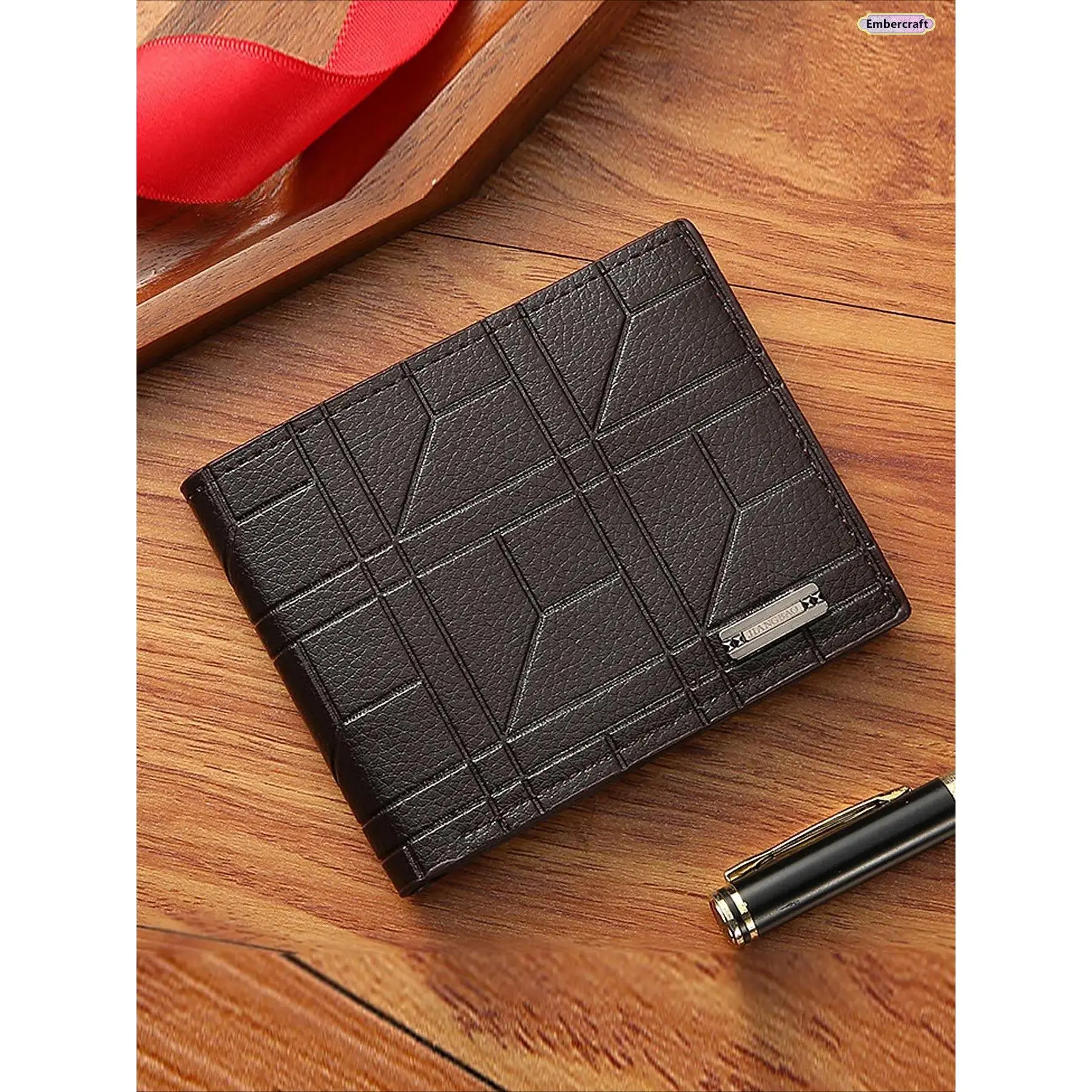 Slim Bifold Wallet for Men, Minimalist PU Leather Card Holder with Multiple Card Slots for Everyday Carry, Minimalist Decluttering, Business Card Holder